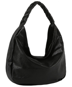 Metallic Shoulder Bag Hobo JY0525M BLACK